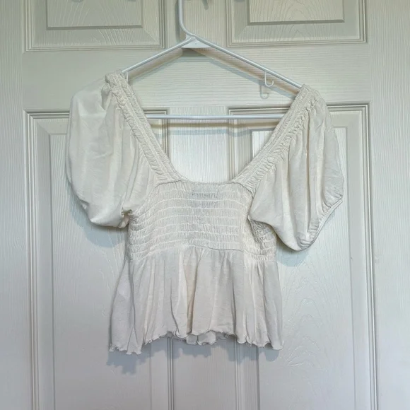 White Urban Outfitters Milkmaid Blouse in Small - Picture 3 of 5